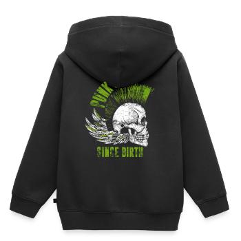 Punk rock punk punker musique rétro punks - Sweat Premium à capuche enfant bio - noir - Dos - AI Model Kid Male (0cm)