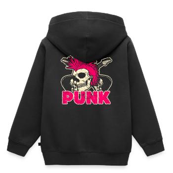 Punk rock punk punker musique rétro punks - Sweat Premium à capuche enfant bio - noir - Dos - AI Model Kid Male (0cm)