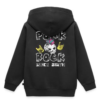Punk rock punk punker musique rétro punks - Sweat Premium à capuche enfant bio - noir - Dos - AI Model Kid Male (0cm)