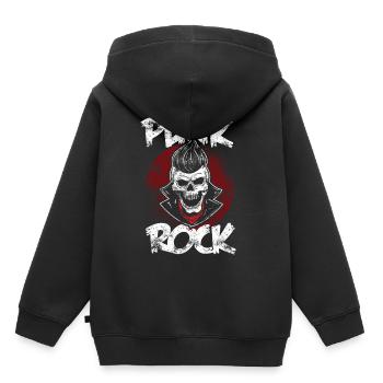 Punk Punrkocker Skull Punks Punk Music - Sweat Premium à capuche enfant bio - noir - Dos - AI Model Kid Male (0cm)