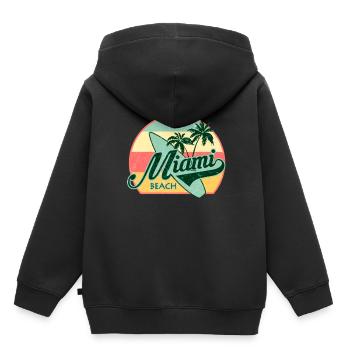 Miami Beach Summer Holiday USA 70s Touriste - Sweat Premium à capuche enfant bio - noir - Dos - AI Model Kid Male (0cm)