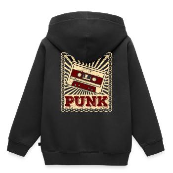 Punk Punks Punker Punkrock Punkrocker Anarchie 1 - Kinder Premium Organic Hoodie - Schwarz - Hinten - AI Model Kid Male (0cm)