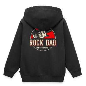 Rock dad rock and roll father's day gift guitars - Kids Premium Organic Hoodie - black - Back - AI Model Kid Male (0cm)