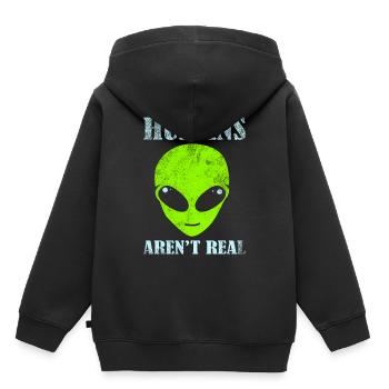 Funny Alien Ufo Alien Space Aliens - Kids Premium Organic Hoodie - black - Back - AI Model Kid Male (0cm)