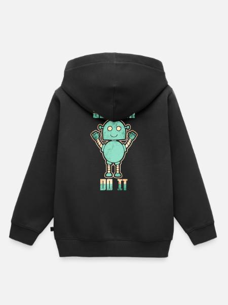 Roboter Robotertechnik Wissenschaft Zukunft - Kinder Premium Organic Hoodie - Schwarz