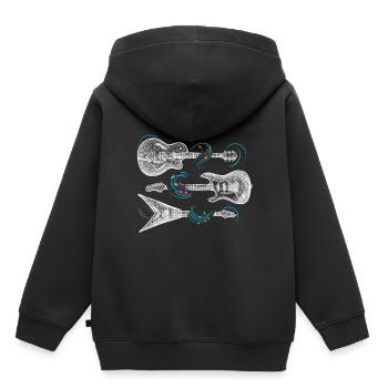 Rock n roll musique rock rock and roll guitariste - Sweat Premium à capuche enfant bio - noir - Dos - AI Model Kid Male (0cm)