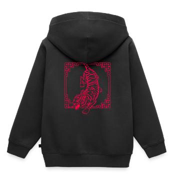 Tiger mixed martial arts big cats wild cats - Kids Premium Organic Hoodie - black - Back - AI Model Kid Male (0cm)