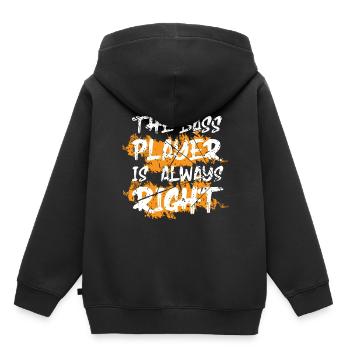 Bass guitare Bassist joueur EADG Bassistes - Sweat Premium à capuche enfant bio - noir - Dos - AI Model Kid Male (0cm)