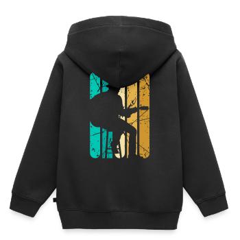Bass guitare Bassist joueur EADG Bassistes Musique - Sweat Premium à capuche enfant bio - noir - Dos - AI Model Kid Male (0cm)