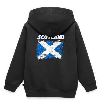 Schottland Flagge Schottisches Wappen Schottisch - Kinder Premium Organic Hoodie - Schwarz - Hinten - AI Model Kid Male (0cm)