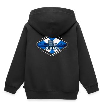Schottland Flagge Schottisches Wappen Schotten - Kinder Premium Organic Hoodie - Schwarz - Hinten - AI Model Kid Male (0cm)