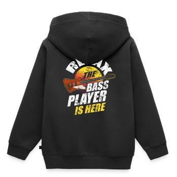 Bassiste bassiste bassiste EADG musique - Sweat Premium à capuche enfant bio - noir - Dos - AI Model Kid Male (0cm)