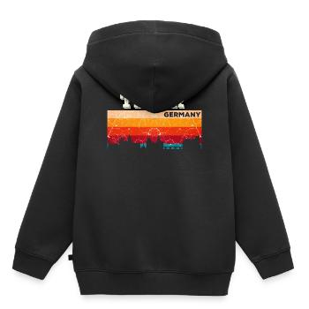 Trèves Skyline Ville natale Allemagne Villes - Sweat Premium à capuche enfant bio - noir - Dos - AI Model Kid Male (0cm)
