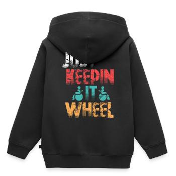 Fauteuil roulant utilisateur de fauteuil roulant - Sweat Premium à capuche enfant bio - noir - Dos - AI Model Kid Male (0cm)