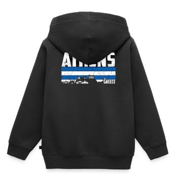 Athen Griechenland Skyline - Kinder Premium Organic Hoodie - Schwarz - Hinten - AI Model Kid Male (0cm)