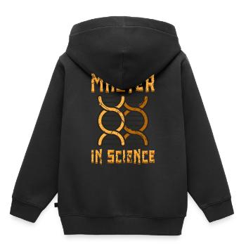 Master in Wissenschaft - Kinder Premium Organic Hoodie - Schwarz - Hinten - AI Model Kid Male (0cm)