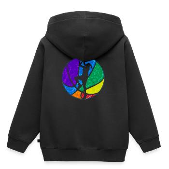 Basketballspieler Basketball Mädchen - Kinder Premium Organic Hoodie - Schwarz - Hinten - AI Model Kid Male (0cm)