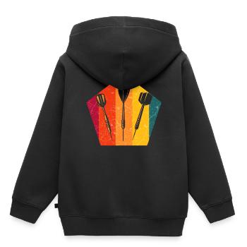 Dartspieler Dartpfeile - Kinder Premium Organic Hoodie - Schwarz - Hinten - AI Model Kid Male (0cm)