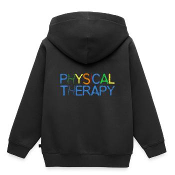 Physiotherapeut - Kinder Premium Organic Hoodie - Schwarz - Hinten - AI Model Kid Male (0cm)