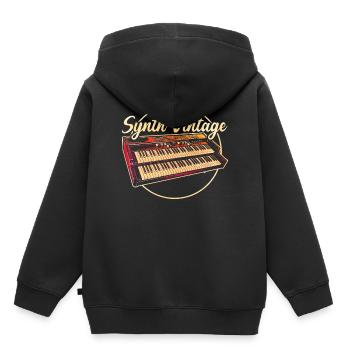 Synthétiseurs numériques - Sweat Premium à capuche enfant bio - noir - Dos - AI Model Kid Male (0cm)