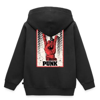 Le punk du Diable Punk - Sweat Premium à capuche enfant bio - noir - Dos - AI Model Kid Male (0cm)