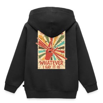 Das Tempo gebe Ich Vor Trommler Schlagzeuger - Kinder Premium Organic Hoodie - Schwarz - Hinten - AI Model Kid Male (0cm)