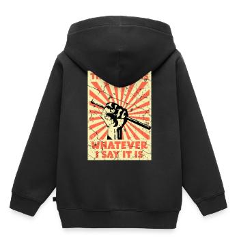 Das Tempo gebe Ich Vor Trommler Schlagzeuger - Kinder Premium Organic Hoodie - Schwarz - Hinten - AI Model Kid Male (0cm)