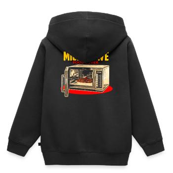 Four four four à four fast food amateurs - Sweat Premium à capuche enfant bio - noir - Dos - AI Model Kid Male (0cm)
