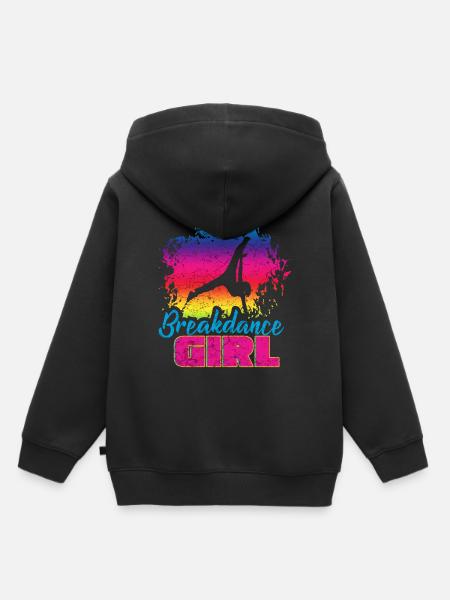 Breakdance Mädchen Tänzerin - Kinder Premium Organic Hoodie - Schwarz