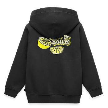 Citron Soyez pas amers citrons - Sweat Premium à capuche enfant bio - noir - Dos - AI Model Kid Male (0cm)