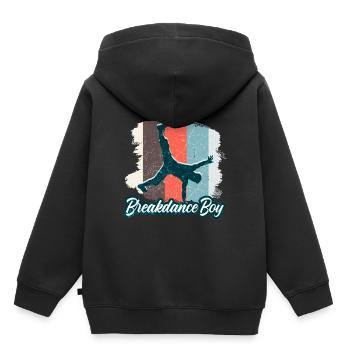 Breakdance Jeunes danseurs Breakdancing - Sweat Premium à capuche enfant bio - noir - Dos - AI Model Kid Male (0cm)