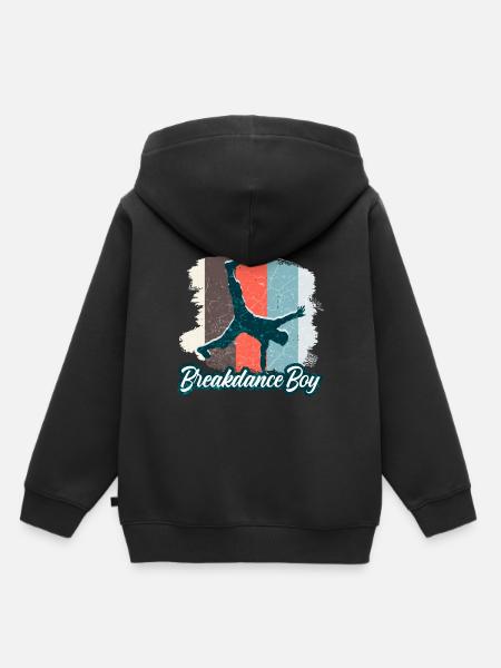 Breakdance Junge Tänzer Breakdancing - Kinder Premium Organic Hoodie - Schwarz