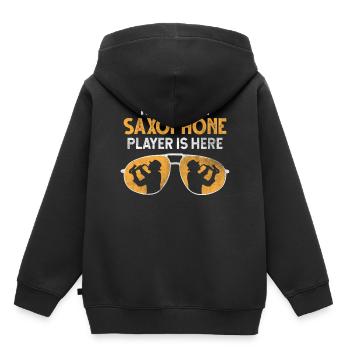 Blasmusik Saxophon - Kinder Premium Organic Hoodie - Schwarz - Hinten - AI Model Kid Male (0cm)