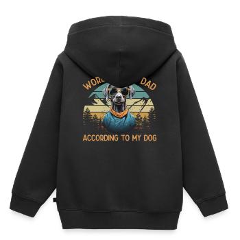 Welt Bester Hundepapa Weimaraner Lustige Hunde - Kinder Premium Organic Hoodie - Schwarz - Hinten - AI Model Kid Male (0cm)