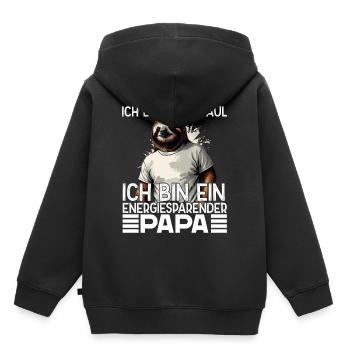 Funny Sloth Dad Humorous Saying - Kids Premium Organic Hoodie - black - Back - AI Model Kid Male (0cm)