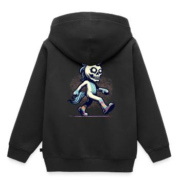 Zombie Einhorn Undead Mystical Creature - Kinder Premium Organic Hoodie - Schwarz - Hinten - AI Model Kid Male (0cm)