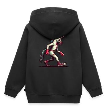 Zombie Einhorn Undead Mystical Creature - Kinder Premium Organic Hoodie - Schwarz - Hinten - AI Model Kid Male (0cm)