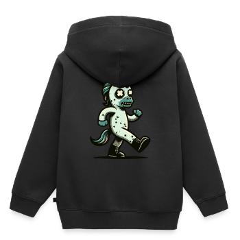 Zombie Einhorn Undead Mystical Creature - Kinder Premium Organic Hoodie - Schwarz - Hinten - AI Model Kid Male (0cm)