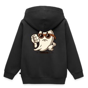 Un fantôme cool donne des pouces vers le bas Une saison effrayante - Sweat Premium à capuche enfant bio - noir - Dos - AI Model Kid Male (0cm)