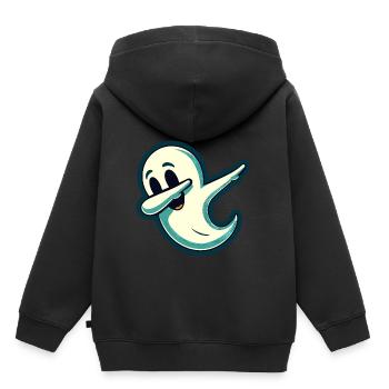Grappig Halloween-feest griezelig achtervolgen - Kinder Premium hoodie biologisch - zwart - Achter - AI Model Kid Male (0cm)