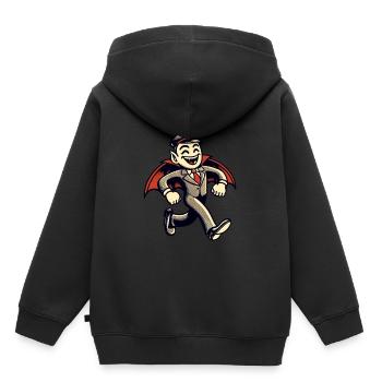 Rétro Vintage Style Halloween Vampire Costume Décoration - Sweat Premium à capuche enfant bio - noir - Dos - AI Model Kid Male (0cm)