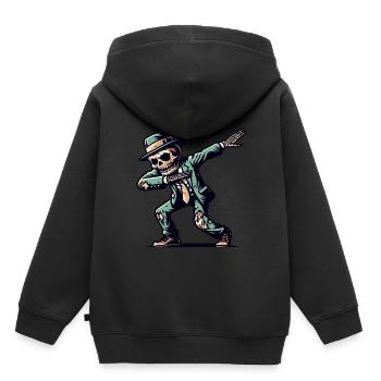 Dabbender Zombie Lustiges Dabbing Design - Kinder Premium Organic Hoodie - Schwarz - Hinten - AI Model Kid Male (0cm)