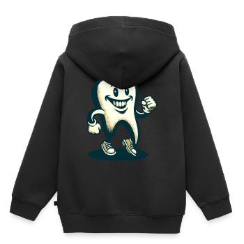 Unheimliche Verkleidung Halloween Zahn - Kinder Premium Organic Hoodie - Schwarz - Hinten - AI Model Kid Male (0cm)