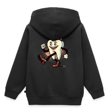 Tooth Decay Tooth Funny Halloween - Kids Premium Organic Hoodie - black - Back - AI Model Kid Male (0cm)