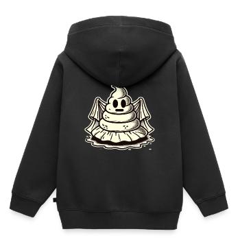 Drôle caca tas d’excréments fantôme humoristique - Sweat Premium à capuche enfant bio - noir - Dos - AI Model Kid Male (0cm)