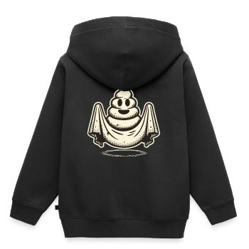 Drôle caca tas d’excréments fantôme humoristique - Sweat Premium à capuche enfant bio - noir - Dos - AI Model Kid Male (0cm)