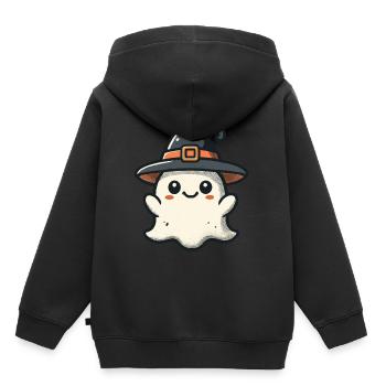 Lustiger Hexen Geist Gespenstische Party - Kinder Premium Organic Hoodie - Schwarz - Hinten - AI Model Kid Male (0cm)