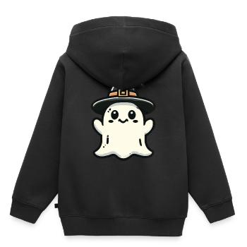 Lustiger Hexen Geist Gespenstische Party - Kinder Premium Organic Hoodie - Schwarz - Hinten - AI Model Kid Male (0cm)