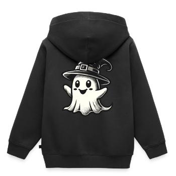 Lustiger Hexen Geist Gespenstische Party - Kinder Premium Organic Hoodie - Schwarz - Hinten - AI Model Kid Male (0cm)