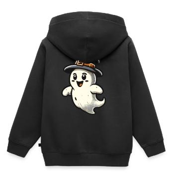 Lustiger Hexen Geist Gespenstische Party - Kinder Premium Organic Hoodie - Schwarz - Hinten - AI Model Kid Male (0cm)